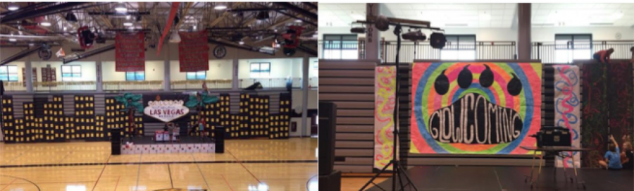 The BVW gym decorated for 2015 Sweetheart and Homecoming.