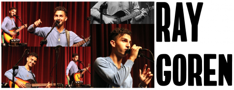 The many faces of performer Ray Goren at BV West High School, Oct. 8.