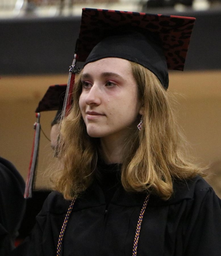A smile and a tear from foreign exchange student Marta Michalik captures the bittersweet feeling many seniors had during Class Day on Friday, May 10.