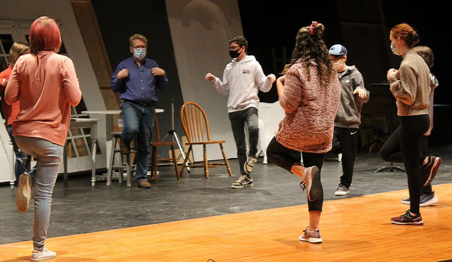 Theater director, Reed Uthe, leads students through improvisation activities during class on Nov. 20.