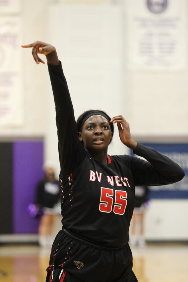 Sophomore Lily Ba swishes a free throw on Feb. 9th during the Girls Varsity Basketball game vs. BVNW