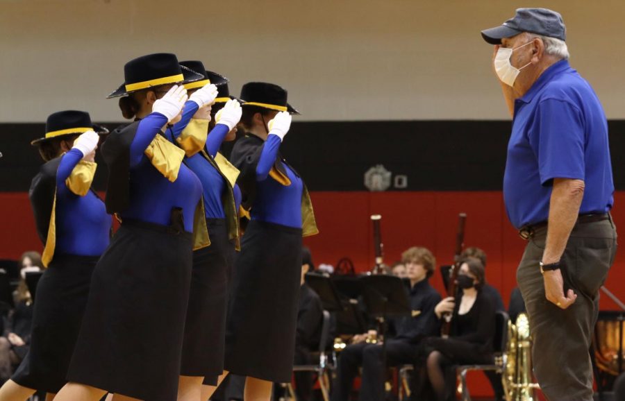 The Leavenworth Cavallery Angles perform during the Veterans Day assembly on November 9th. 