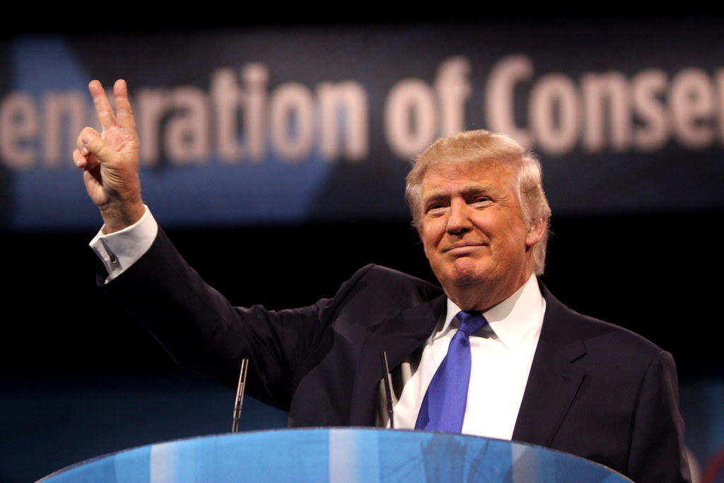 Donald Trump speaking at the 2013 Conservative Political Action Conference (CPAC) in National Harbor, Maryland.